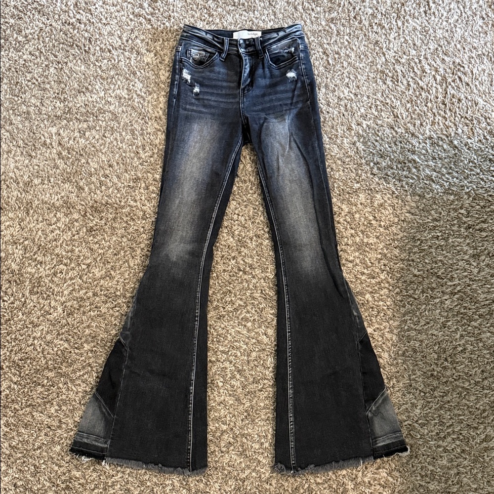 Dark Wash Flare Jeans for Women